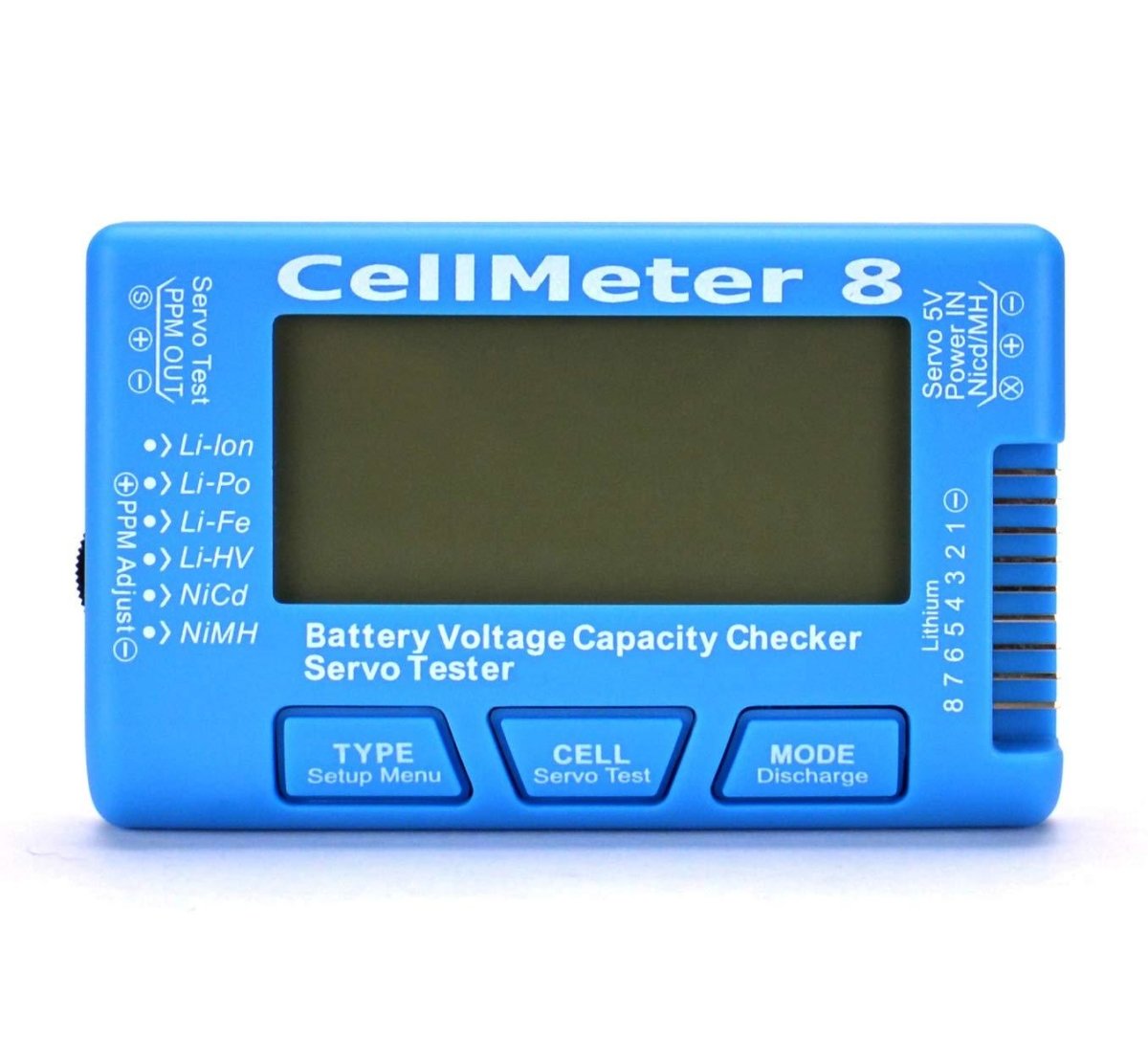 Cell Meter 8 Digital Battery Capacity Checker Servo Tester – Hobbymate ...