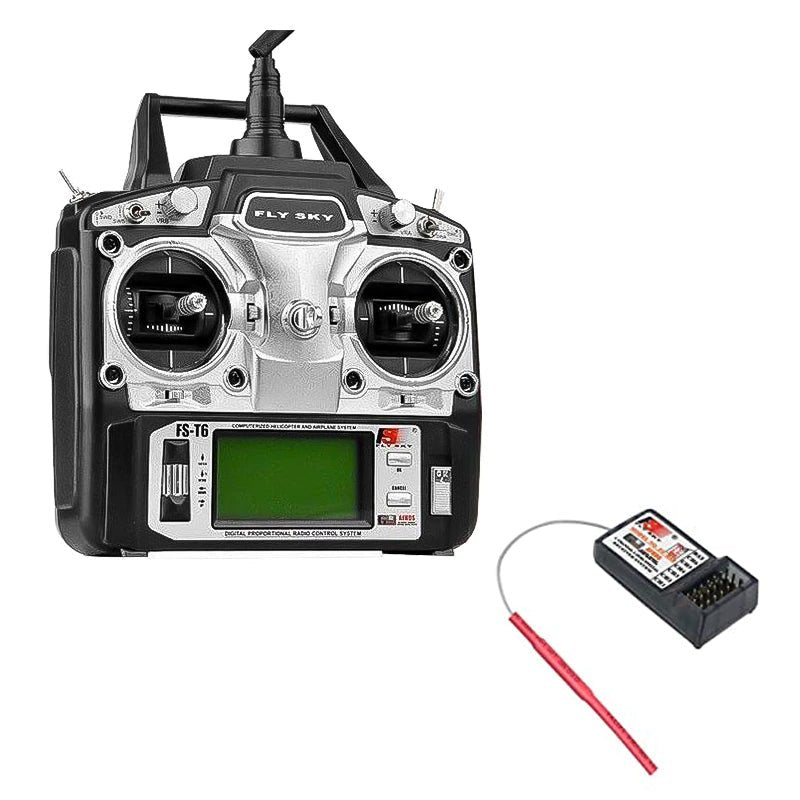 Flysky 6 Channel Radio Controller FS-T6 with R6B Receiver – Hobbymate Hobby