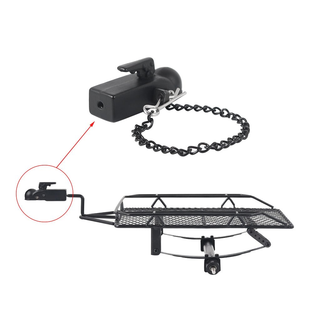 fishing rod holder trailer hitch Metal Adjustable Trailer Hitch Mount for 1/10 RC Crawler Traxxas TRX4 Axial SCX10